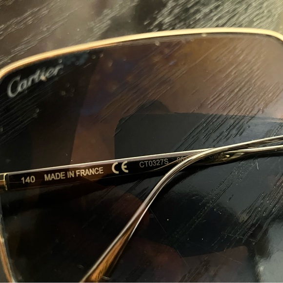 Cartier Gold Frame Sunglasses with Dark Lenses main image 4